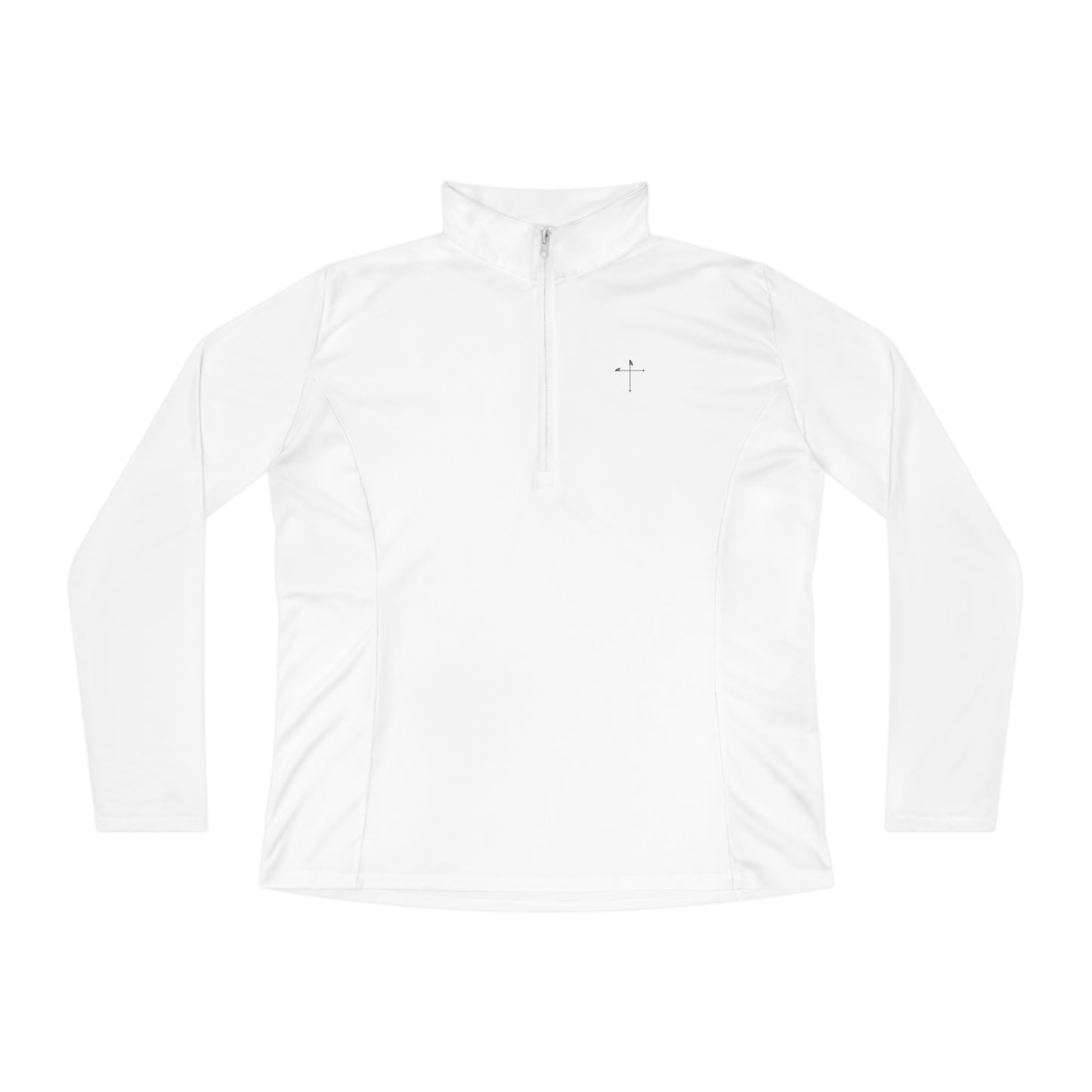 Ski Pole Cross Ladies Quarter-Zip Pullover