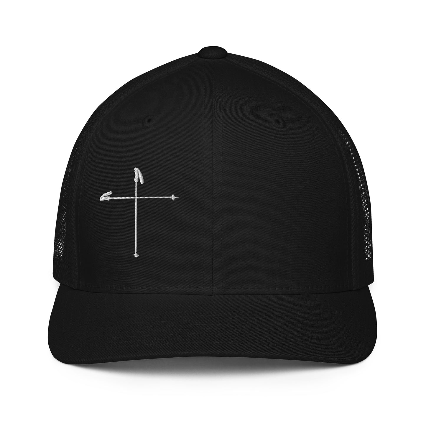 Ski Pole Cross FlexFit Hat