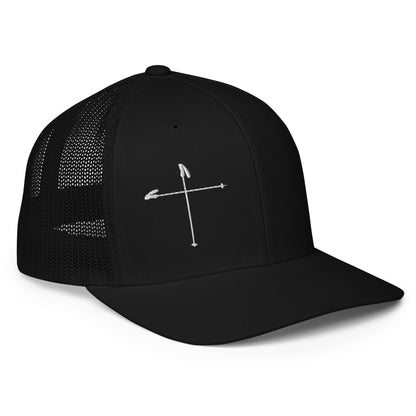 Ski Pole Cross FlexFit Hat