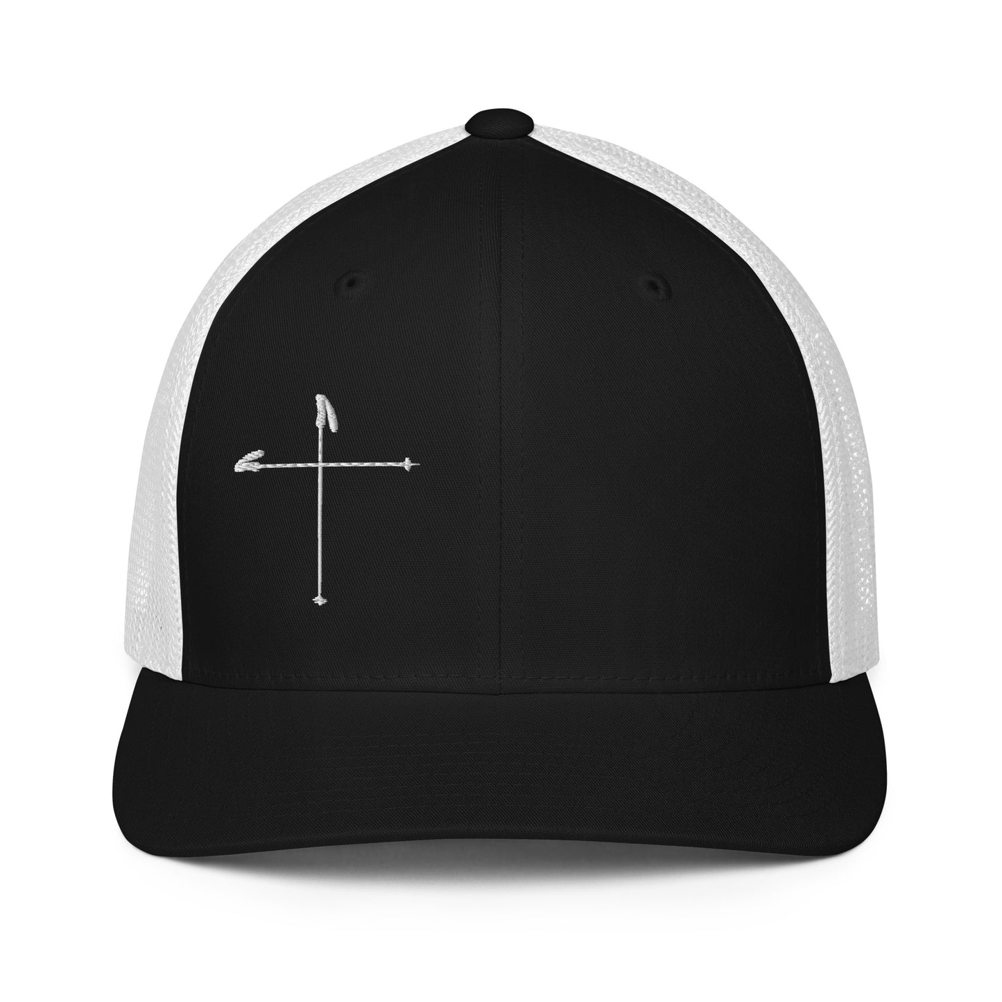 Ski Pole Cross FlexFit Hat