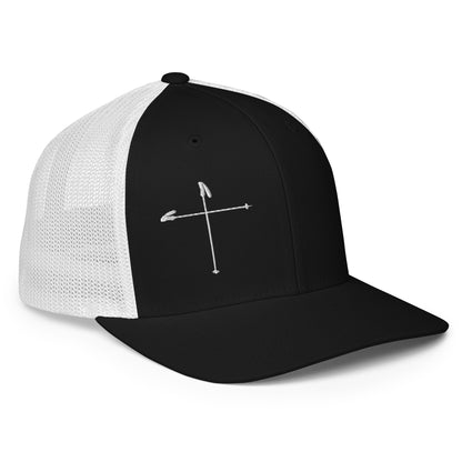 Ski Pole Cross FlexFit Hat