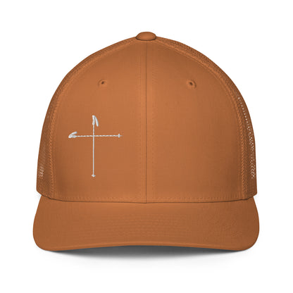 Ski Pole Cross FlexFit Hat