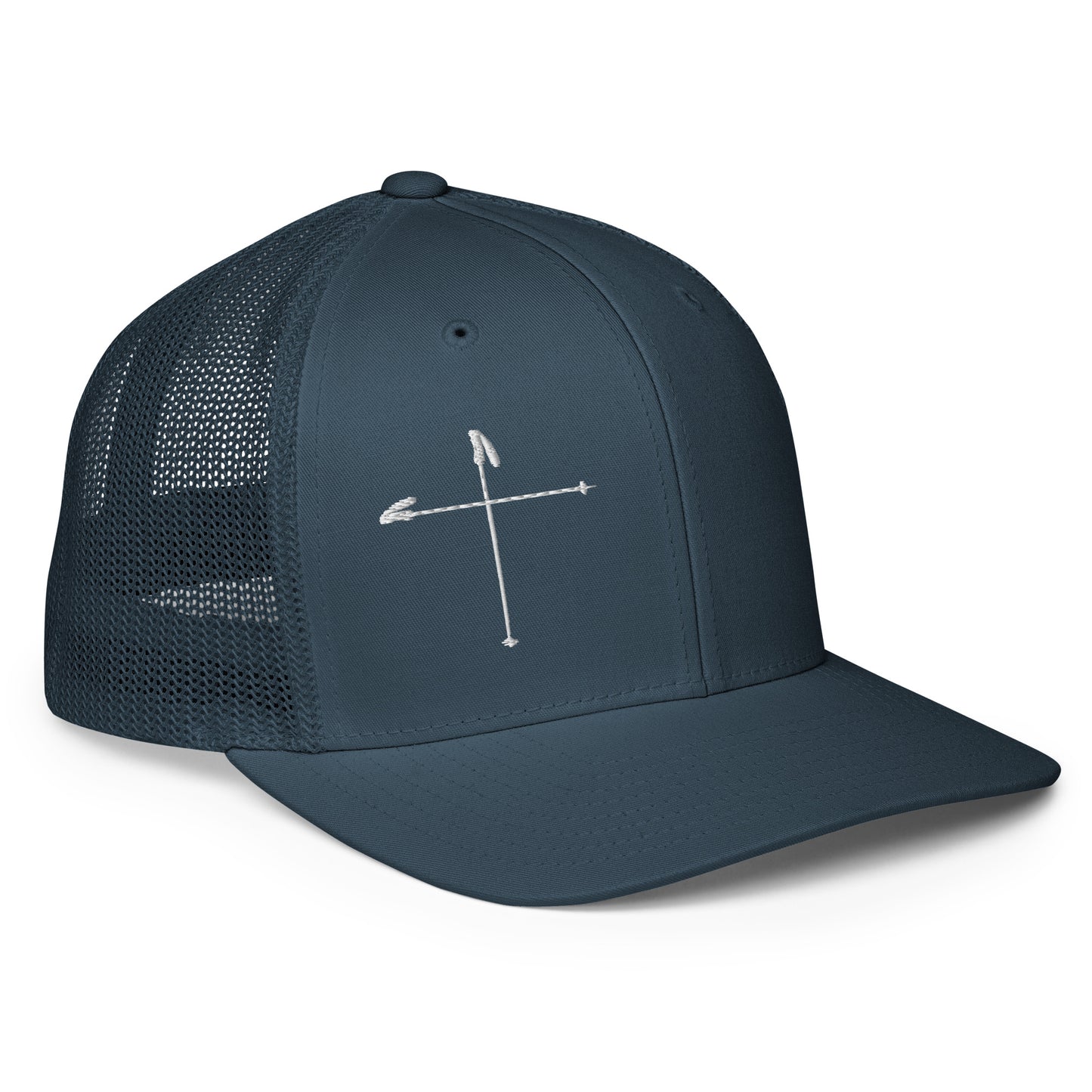 Ski Pole Cross FlexFit Hat