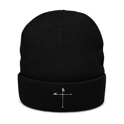 Ski Pole Cross Beanie