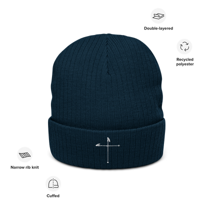 Ski Pole Cross Beanie