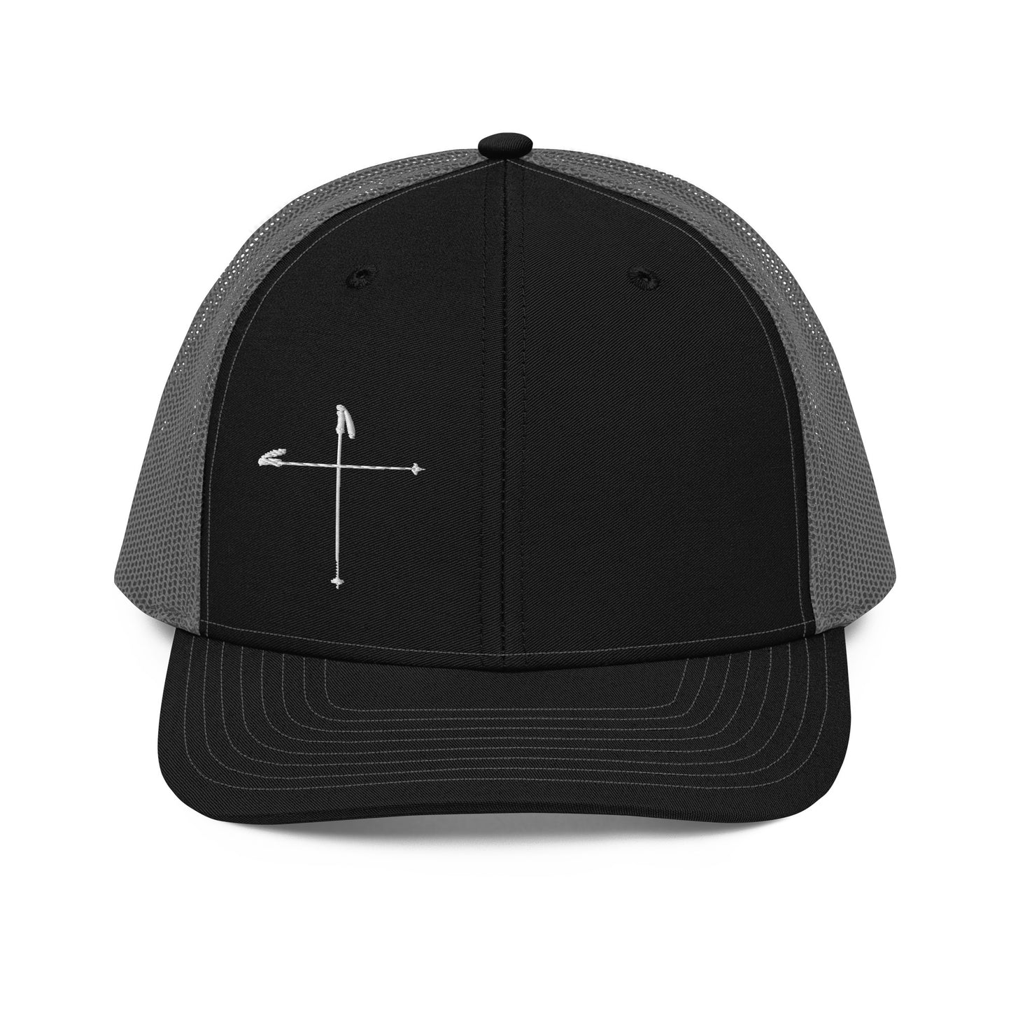 Ski Pole Cross Trucker Cap