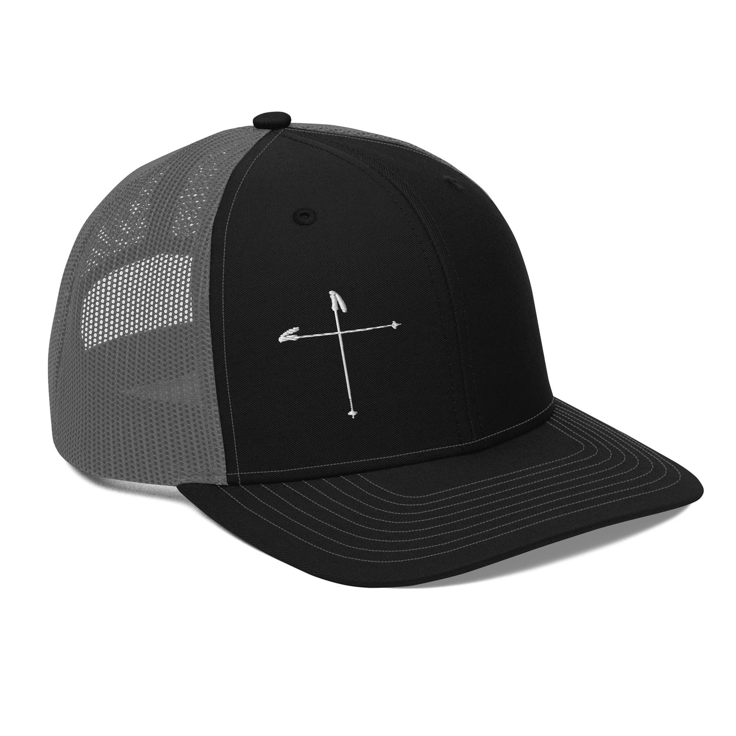 Ski Pole Cross Trucker Cap