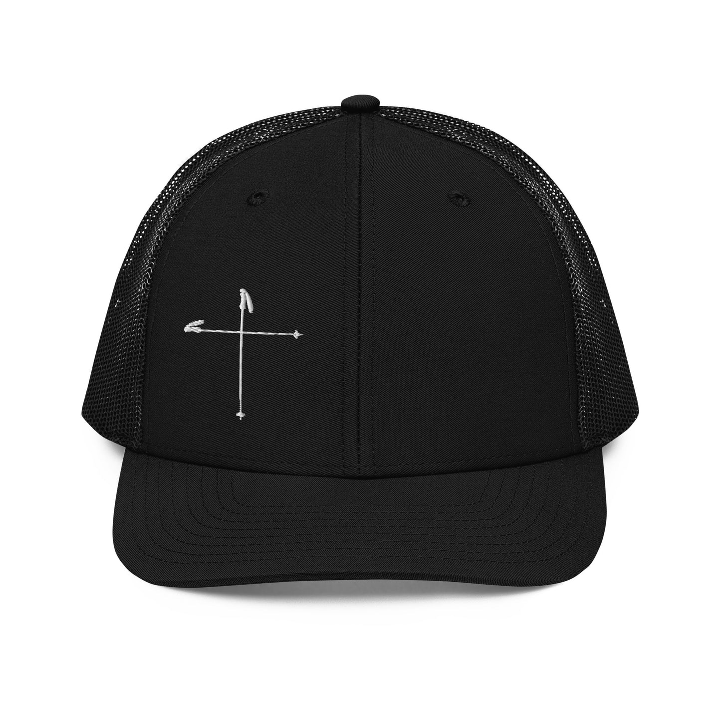 Ski Pole Cross Trucker Cap