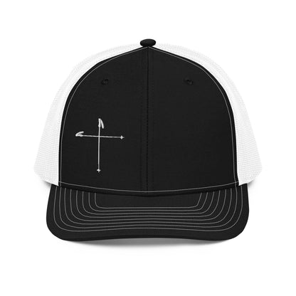 Ski Pole Cross Trucker Cap