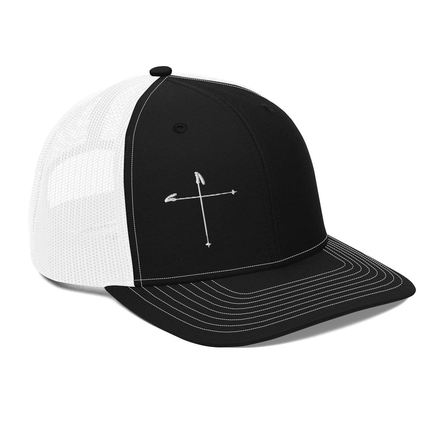 Ski Pole Cross Trucker Cap