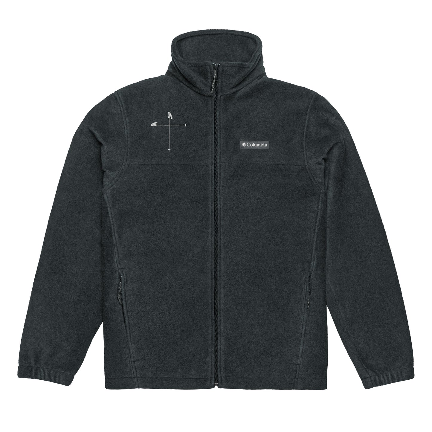 Ski Pole Cross Columbia Fleece Jacket